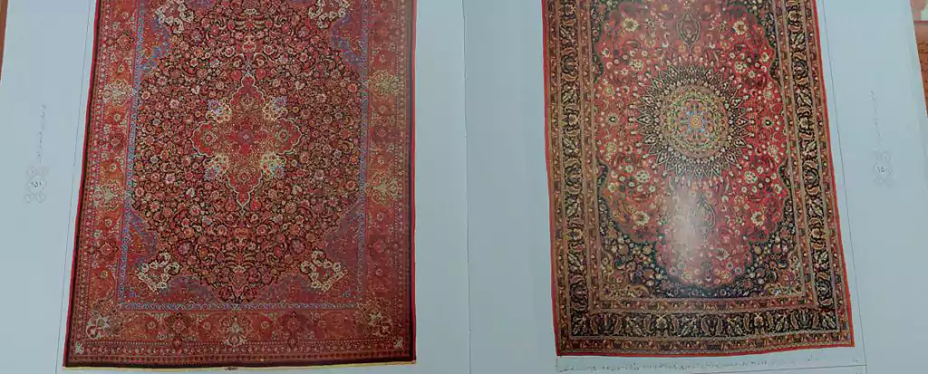 عکاسی از فرش های ایرانی کتاب نفیس طراحان بزرگ فرش ایران